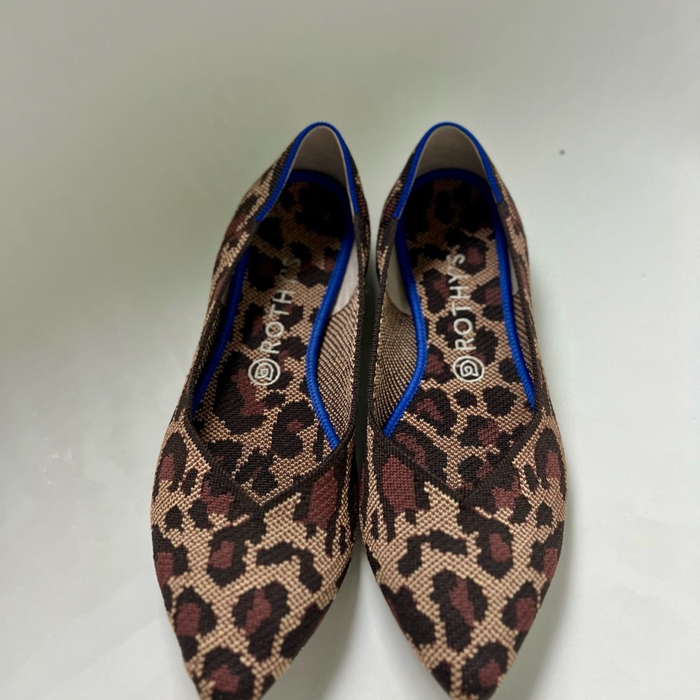 Rothy's Leopard Print Pointed-Toe Flats - Picture 5 of 7